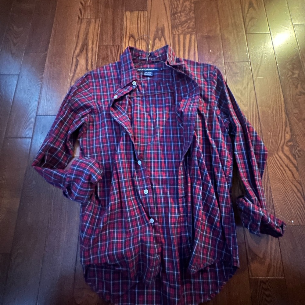 Ralph Lauren Red and Blue Plaid Shirt